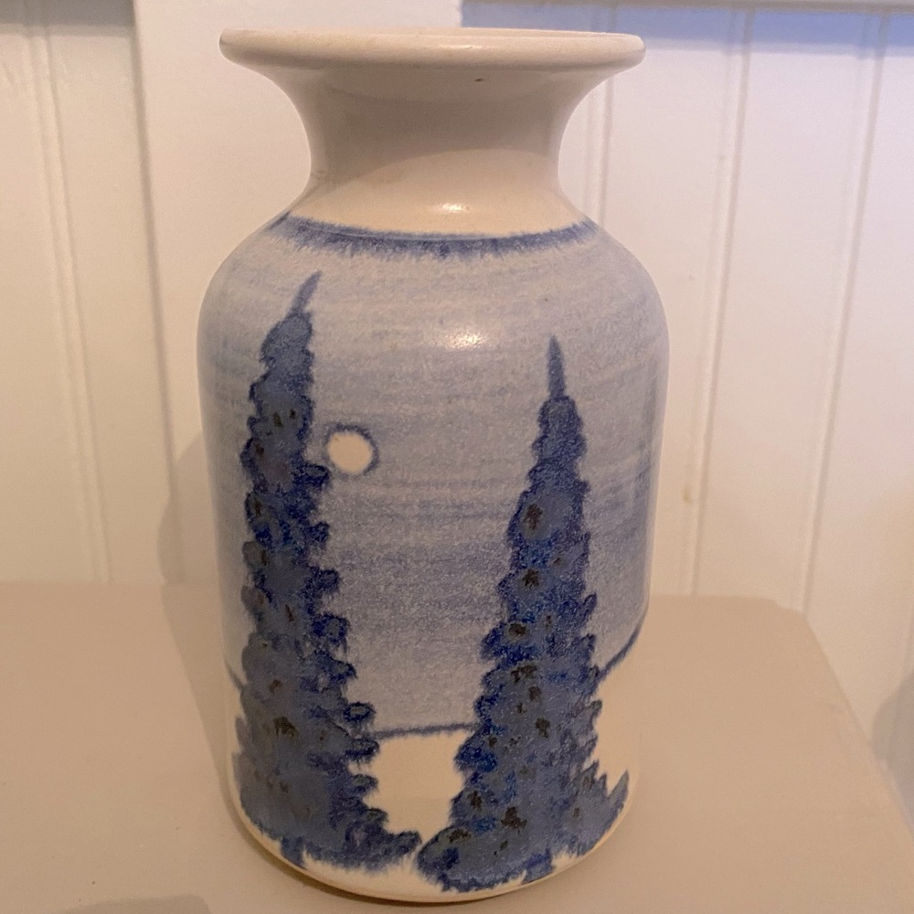 Malcolm Michael Stanley signed art pottery vase